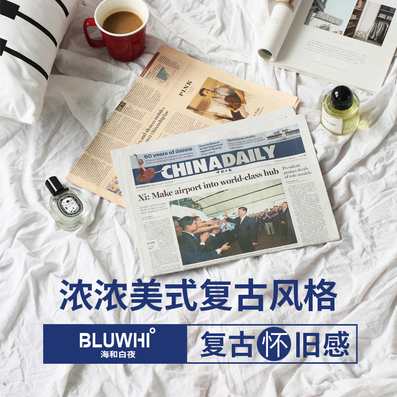 背景布摄影背景纸ins拍照道具美食摄影外文报纸英文报纸复古报纸