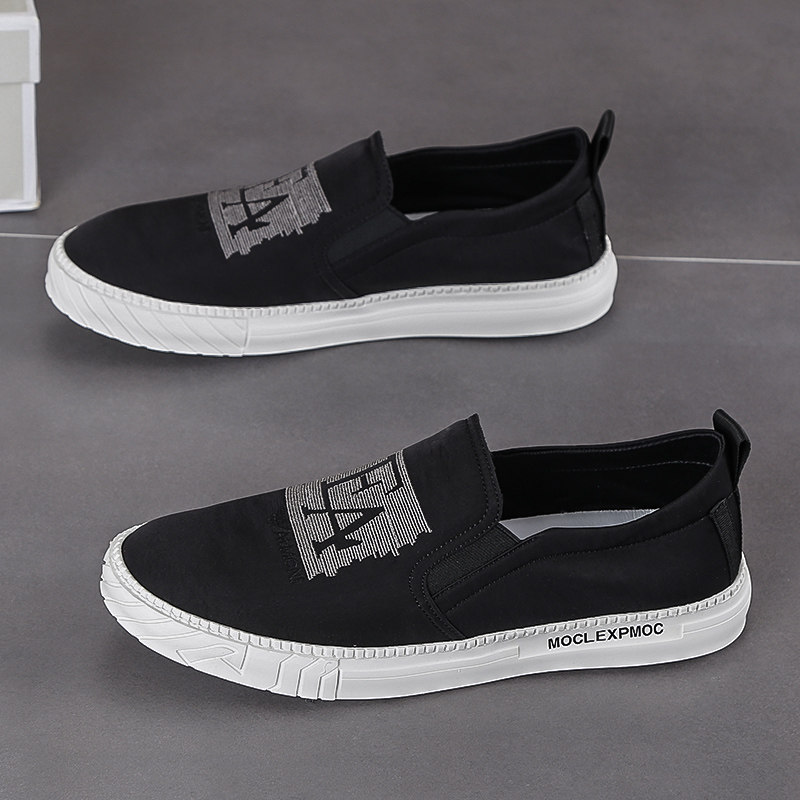 男鞋刺绣一脚蹬帆布鞋低帮春秋韩版懒人鞋减震鞋休闲老北京鞋子男,流行男鞋,帆布鞋,淘宝优惠券,粉丝福利购,淘宝优惠卷