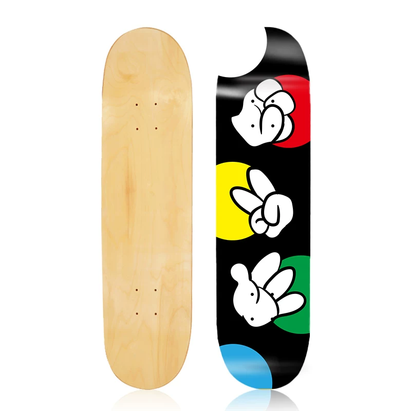 Two -upcrush skateboard surface, northeast of Russia, maple skateboard, bare plate deep concave foot action fancy skateboard surface