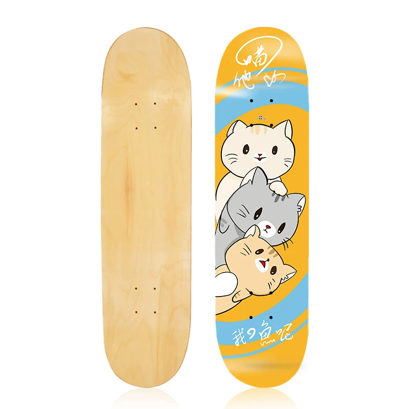Two -upcrush skateboard surface, northeast of Russia, maple skateboard, bare plate deep concave foot action fancy skateboard surface