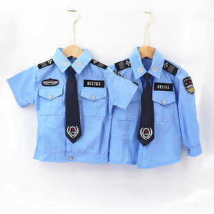 儿童小军装交敬套装男女童角色扮演小敬察制服六一黑猫警长演出服