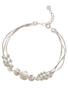 顺钦银楼纯银转运珠手链