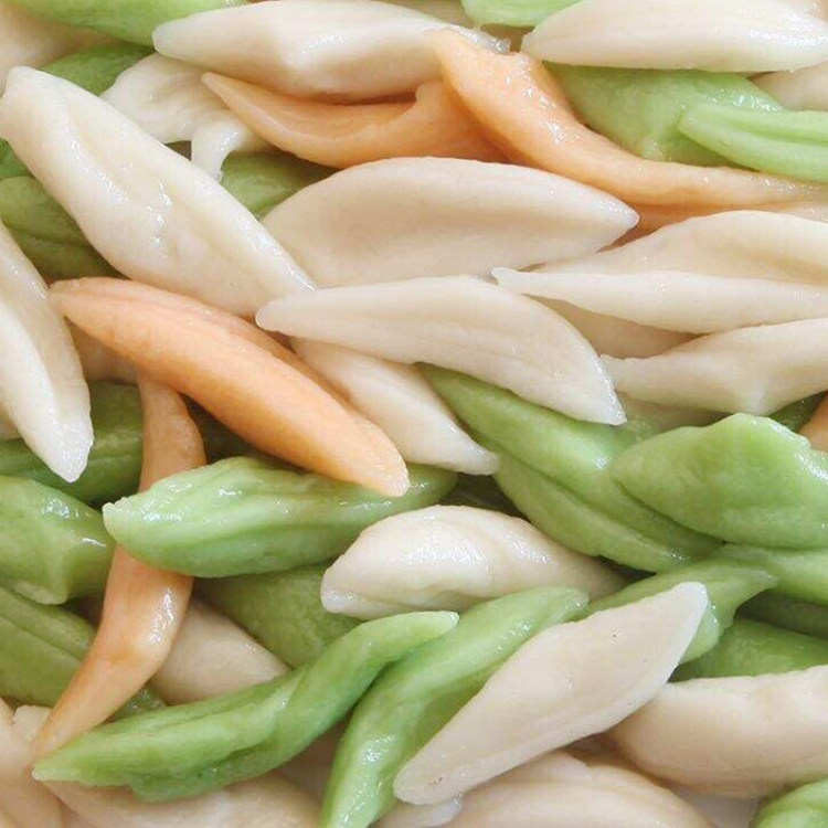 蔬彩色面疙瘩手工面食速冻面条特色小吃家庭早餐方便食品速食面鱼