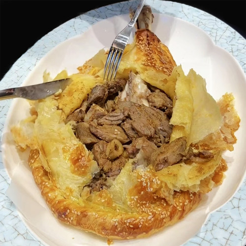 面包烤羊腿丁新疆菜特色美食羊肉烤箱速食小吃饭店食材速冻半成品