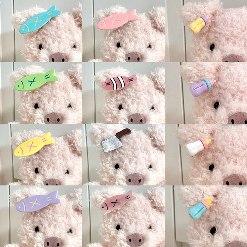 jellycat玩偶发卡发夹胸针little系列diy配件礼品袋精致手提袋