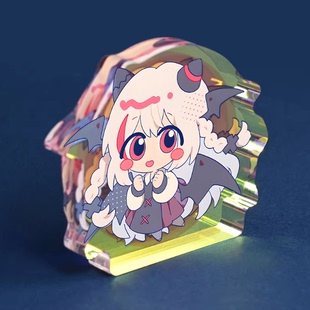 亚克力无底座立牌定制双面炫彩摇摇乐桌面厚摆件二次元周边定做