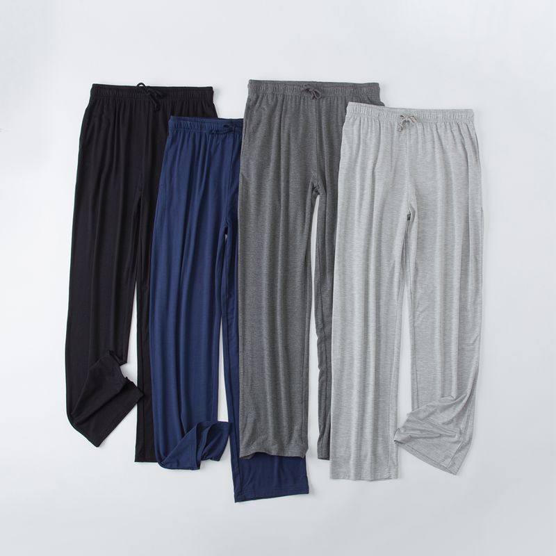 MENS MODAL PAJAMA PANTS LONG PANTS THIN SUMMER AIR CONDITIONER MOSQUITO PANTS CASUAL SPORTS PLUS SIZE LOUNGE PANTS SLACKS