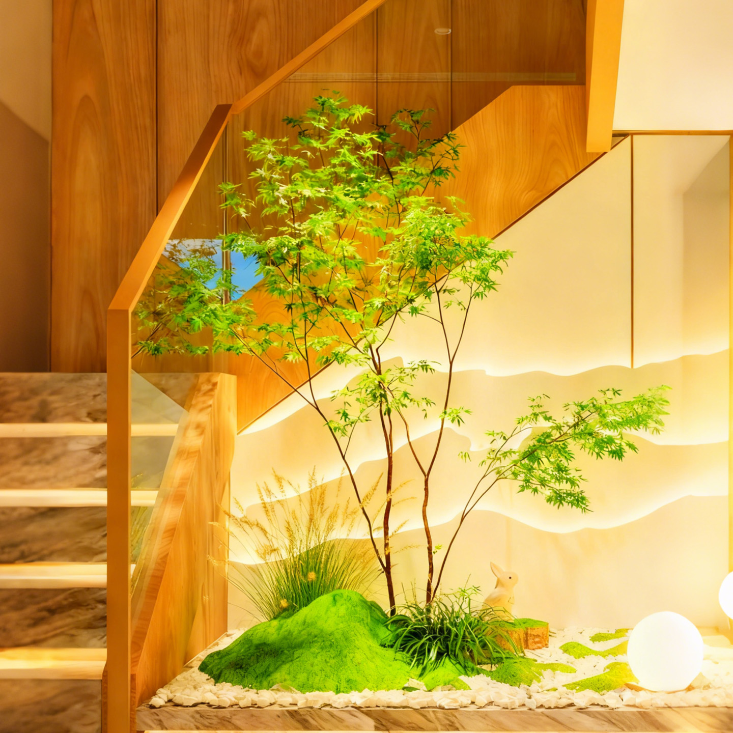 【央ma推荐】高级感逼真楼梯造景