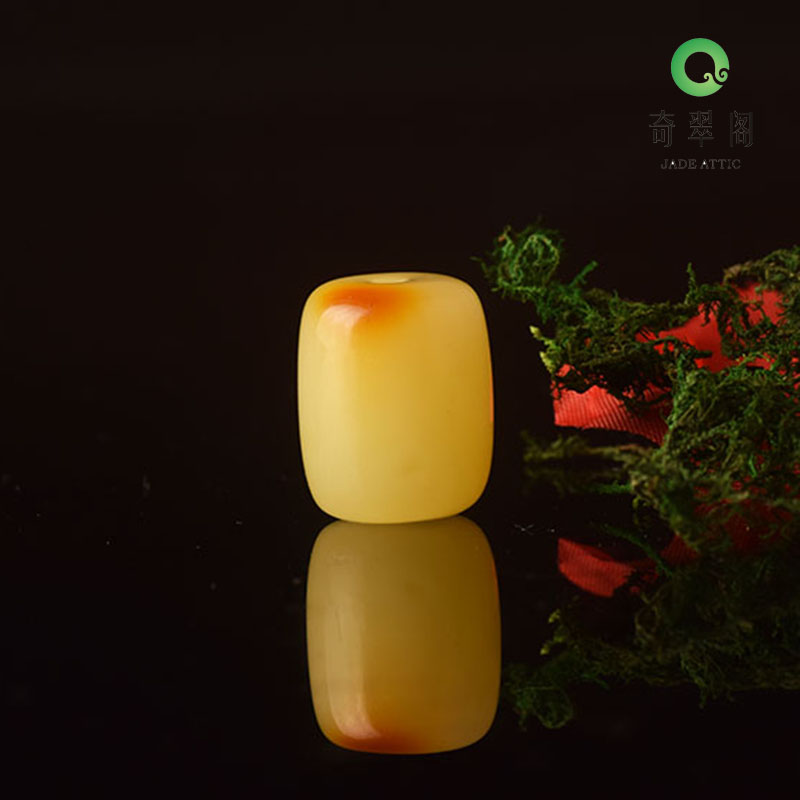 奇翠阁纯天然波罗地海琥珀密腊原石打磨蜜蜡桶珠筒子