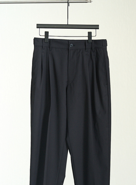 休闲极简高级直筒九分裤舒适通勤垂感精纺羊毛西裤