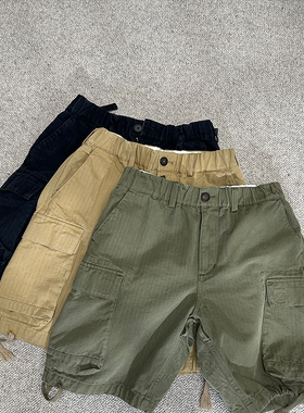 M51复古军事风三色工装裤Cargo Shorts阿美咔叽多口袋短裤