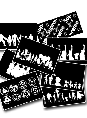 AS球鞋定制 海贼王个性镂空贴纸模板图案AF1 aj1刮刮乐工具套装