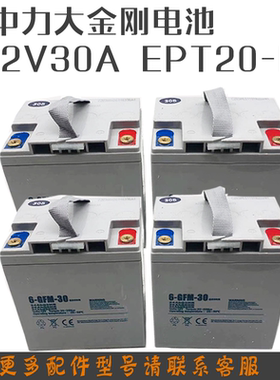 中力6-GFM-30大金刚全电动搬运叉车原装蓄电池EPT-20ET电瓶12V30A