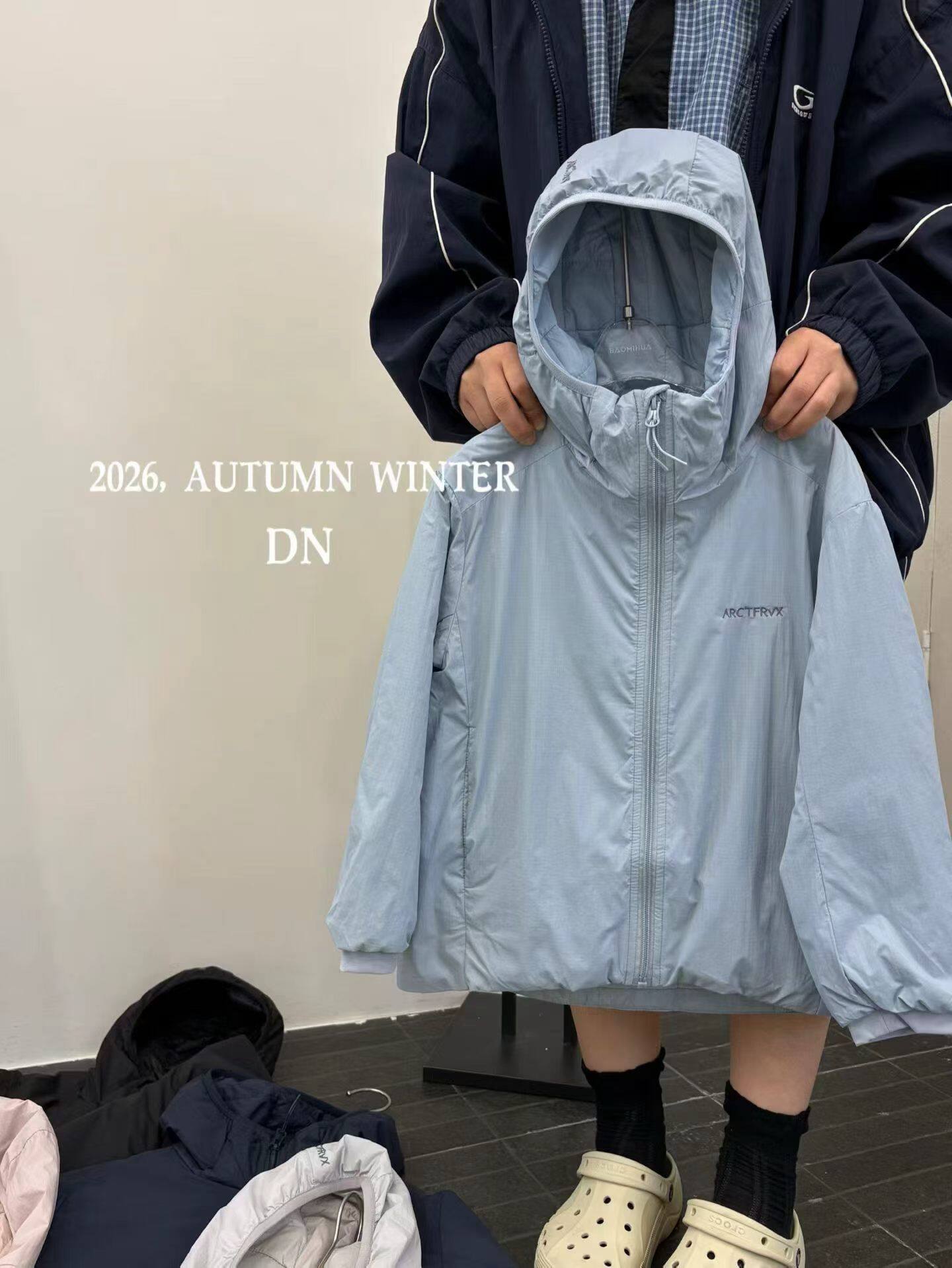限时优惠祖赫女童连帽薄棉服26秋冬新款中大童冲锋衣外套男童拉链