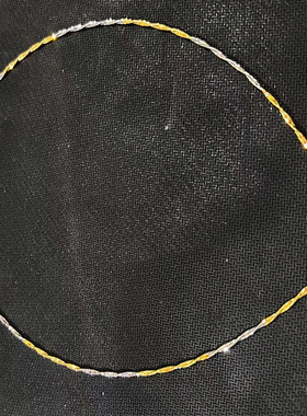 意大利超闪双色双股编织项圈