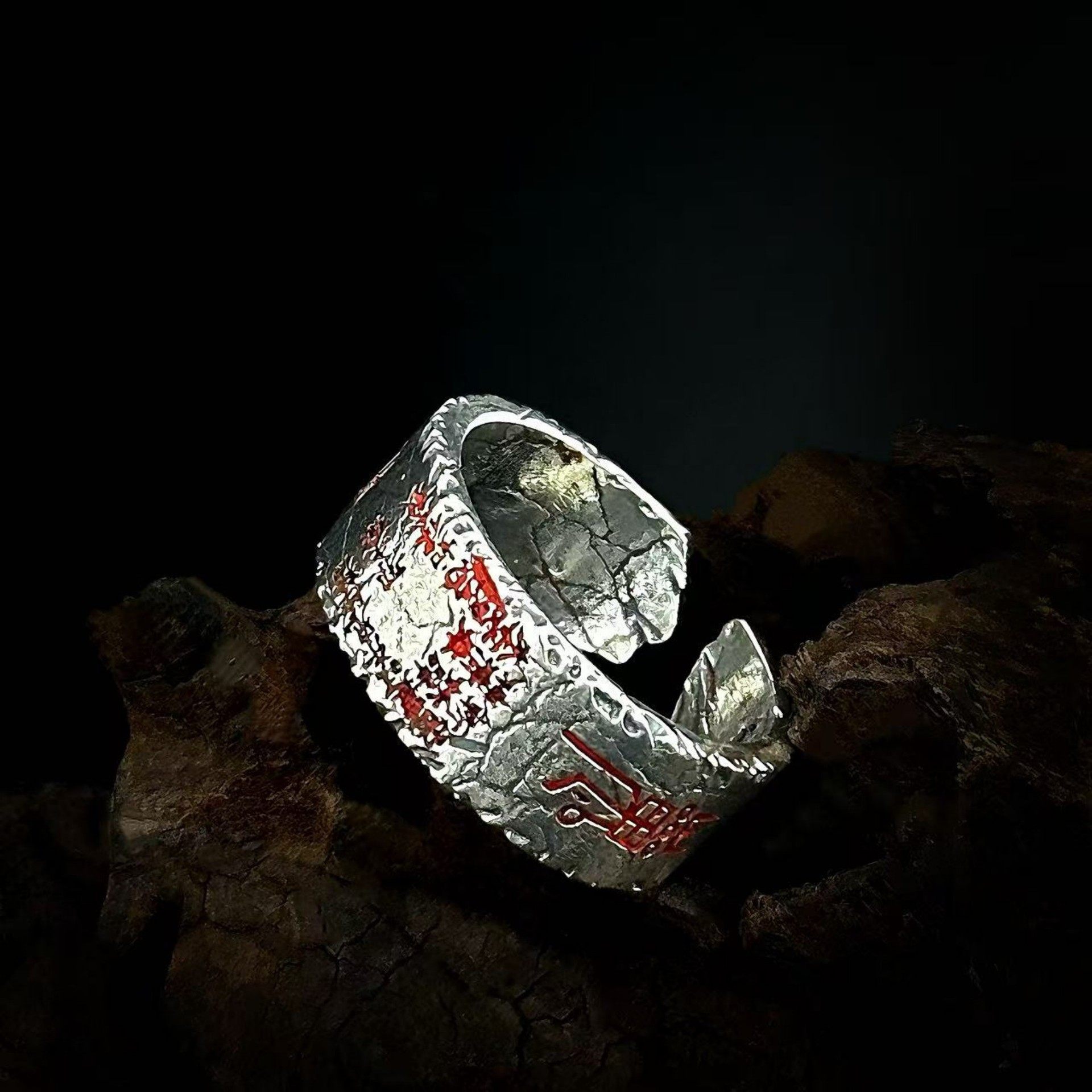 民族风复古925银山鬼花钱戒指男士国潮做旧纯银道家裂纹开口指环,饰品/流行首饰/时尚饰品新,银饰戒指,淘宝优惠券,粉丝福利购,淘宝优惠卷