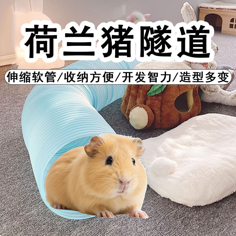 荷兰猪隧道解闷玩具训练专用认知游戏豚鼠益智通道跑道解压神器
