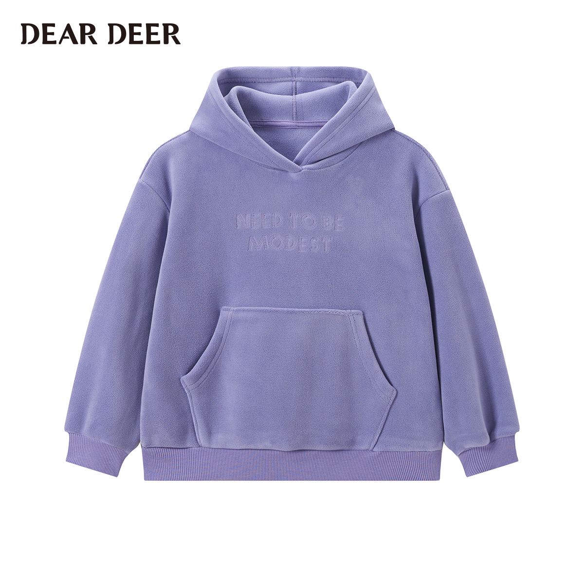 迪迪鹿女童加绒卫衣2025冬季新款儿童连帽卫衣外套抓绒加厚保暖