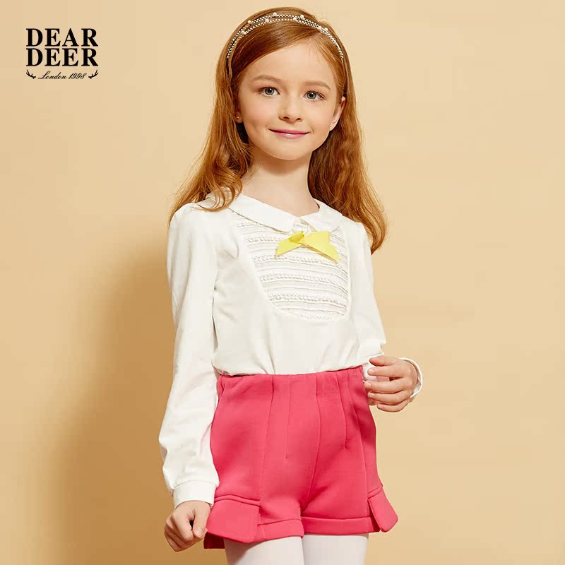 Chemise fille DEAR DEER à manche longue en Toile de coton - Ref 2084612 Image 2