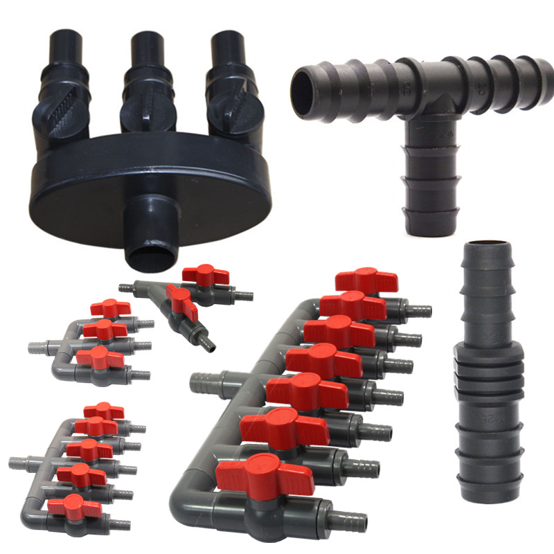 假山流水墙分流器水管阀门三通