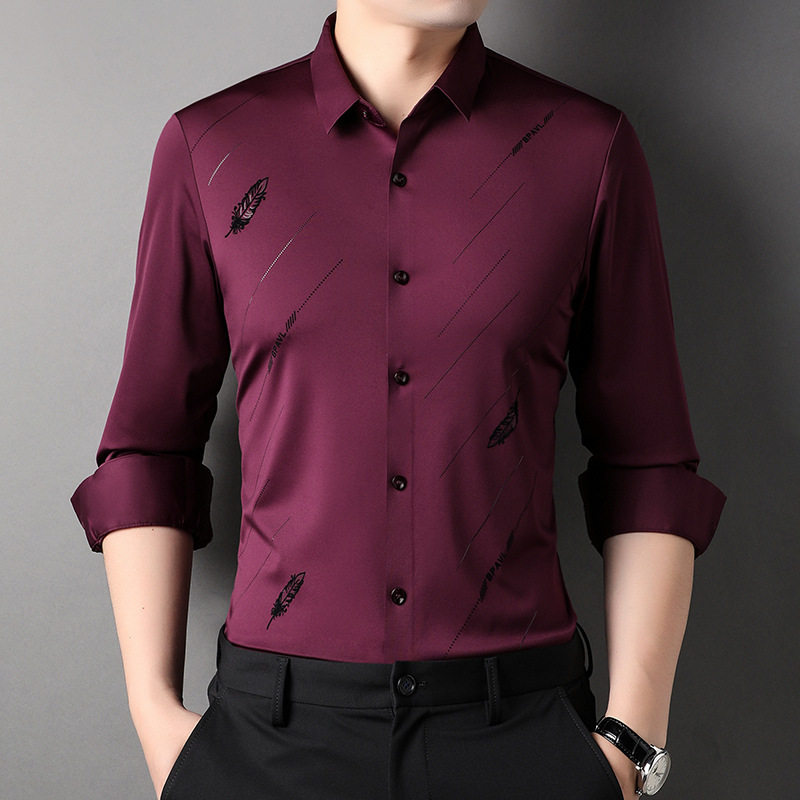 女儿结婚礼服爸爸喜公公长袖衬衫