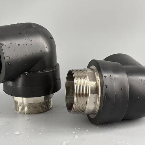 PE热熔管件外丝弯头75内丝三通65