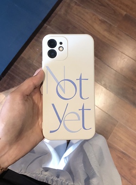 Not yet｜英文原创手机壳 modemoiselle文字手机壳 液态硅胶磁吸软壳 透明磁吸壳 镜头全包 ins风欧美风