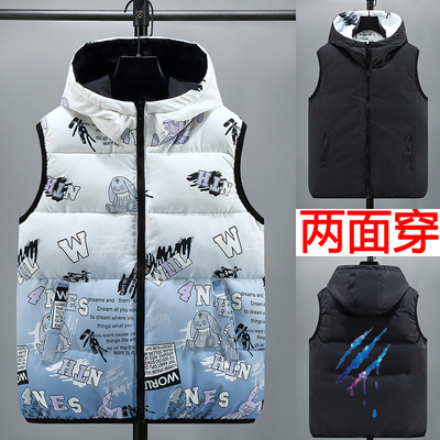 青少年羽绒马甲学生大童棉马甲潮