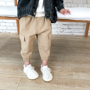 2019秋款 新款 男童休闲工装 洋气儿童宽松束脚长裤 子潮 裤 斑斑家童装