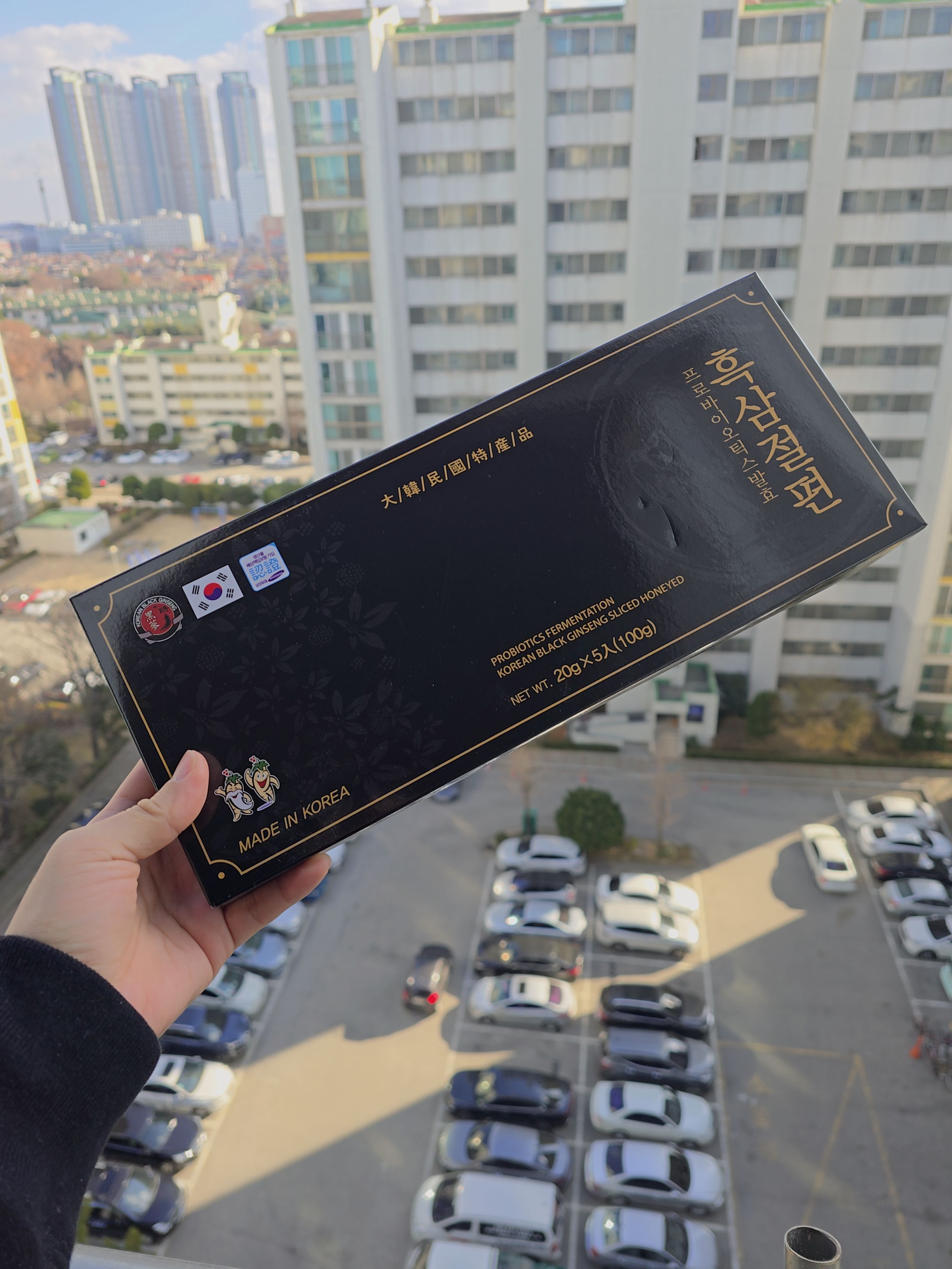 国内现货特价韩国高丽人参工厂直供4年根黑参切片套盒20g×5