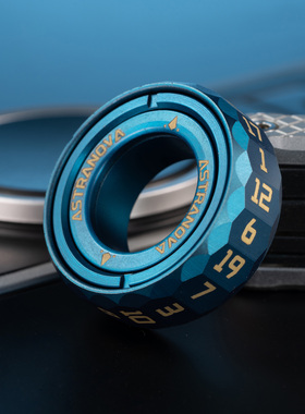 星环指环20面金属D20骰DND跑团桌游磁力旋转解压CNC黄铜版解压