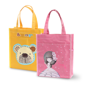 包邮新款学生手提作业袋儿童卡通补课包补习班用A4纸防水手提包