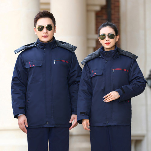 冬季工作服棉袄加厚定制logo图案