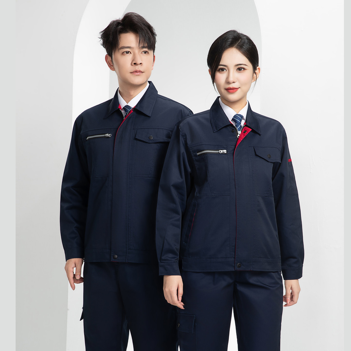 工厂工作服春秋定制logo绣字结实