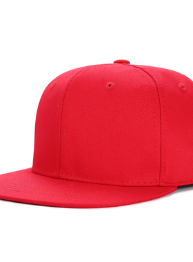 平沿帽嘻哈帽男夏天韩版潮红色遮阳帽纯色帽子男夏季ins潮鸭舌帽