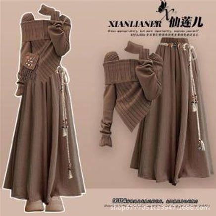 胖东来秋冬沙漠新疆旅游穿搭女2025新款美拉德毛衣蕾丝裙阔腿裙裤,女装/女士精品,大码套装,淘宝优惠券,粉丝福利购,淘宝优惠卷