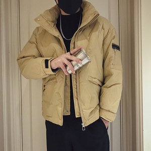 MY38-P178 冬季羽绒服男立领外套2023新款男装帅潮牌羽绒棉衣服3图片