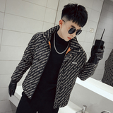 MY17-P138冬季花色字母修身立领保暖个性男士羽绒服外套1，男装棉衣，电商A257