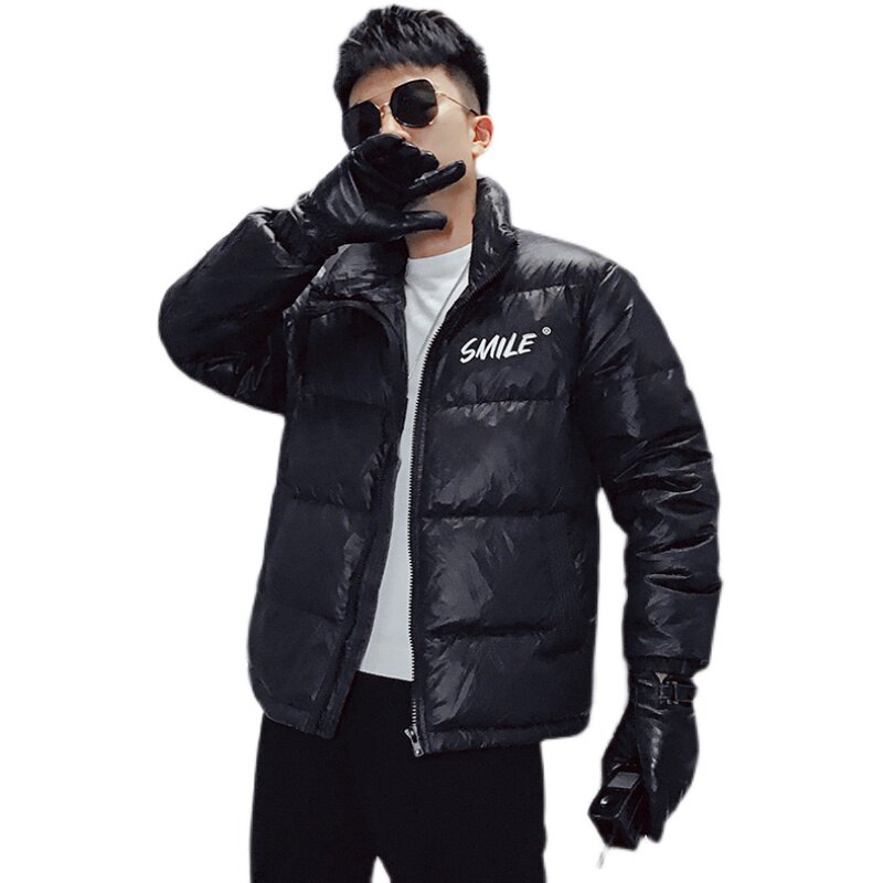 MY08-特P168新款2021社会小伙羽绒服潮牌ins字母立领保暖外套2,男装羽绒服,电商A257