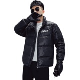 MY08-特P168新款2021社会小伙羽绒服潮牌ins字母立领保暖外套2，男装羽绒服，电商A257