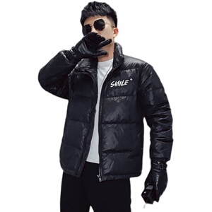 MY08-特P168 新款2021社会小伙羽绒服潮牌ins字母立领保暖外套2图片