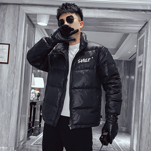 MY08-特P168 新款2021社会小伙羽绒服潮牌ins字母立领保暖外套图片
