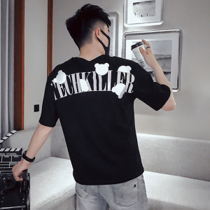 T66-P40 夏季新款潮牌短袖2021网红潮流百搭宽松上衣半袖衣服图片