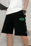 D33-P45夏季男士网红潮流排扣休闲裤百搭宽松运动纯色五分裤4，男装休闲裤，电商A257