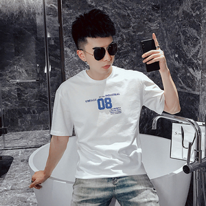 T68-P40 青少年简约百搭短袖t恤男夏季潮牌半袖体恤衣服图片