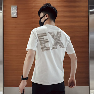 T89-P45 夏季2022新款男士T恤ins潮牌半袖字母印花痞帅潮流短袖2图片