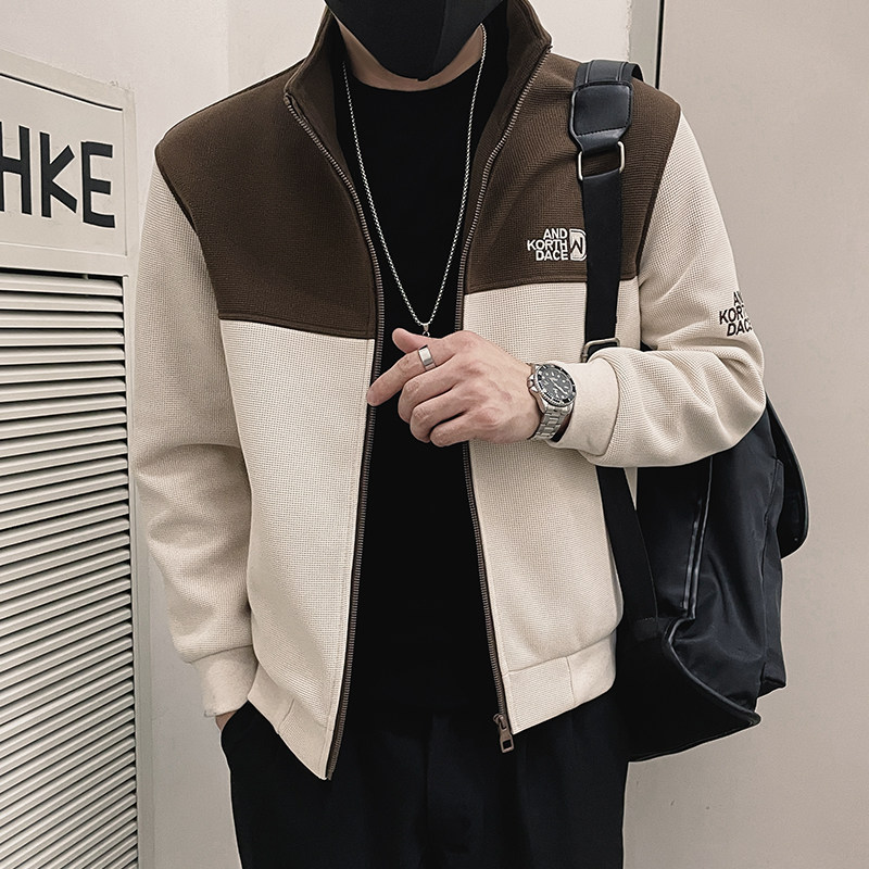 JK95-P128男款重磅毛呢外套男冬款加厚2024新款春秋季潮牌立领1,男装夹克,电商A257