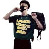 T33-P48男士短袖ins潮牌印花半袖2023新款夏季男装休闲潮流圆领2，男装T恤，电商A257
