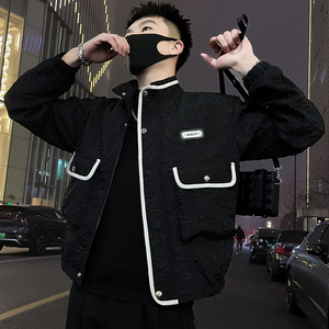K05-P115男士潮牌外套春秋立领工装2024新款男装上衣休闲夹克1