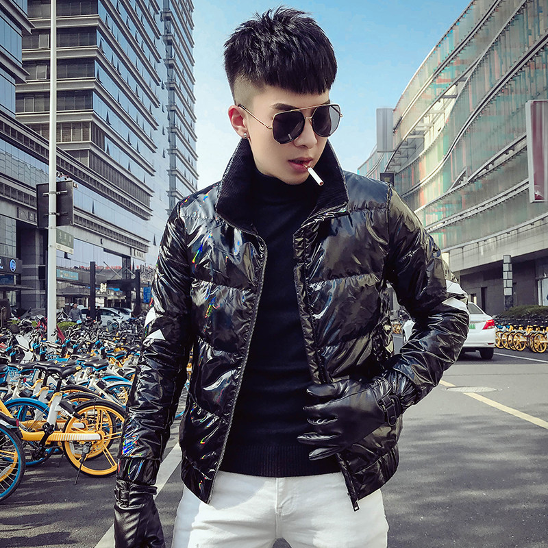 MY818特羽绒服潮男七彩亮面韩版潮流网红社会小伙外套,男装羽绒服,电商A257